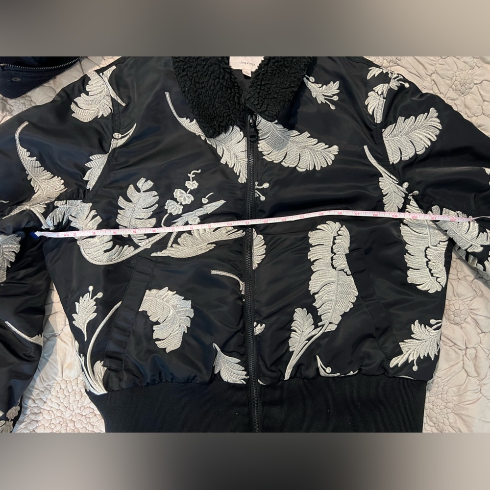 Cinq a Sept embroidered bomber jacket - Picture 7 of 9